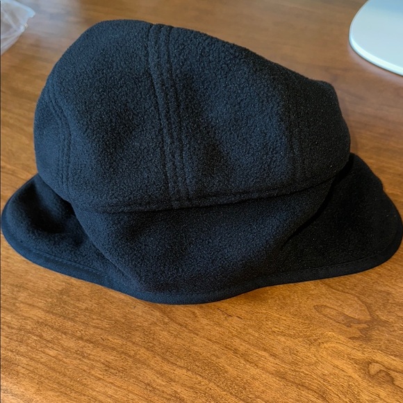 Free People Movement Butti Earflap Black Fleece Cap with Embroidered Design NWT main image 2